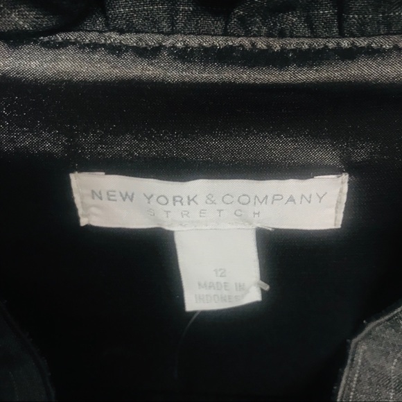 NY&CO gray pinstriped work dress-size 12 - Picture 3 of 7